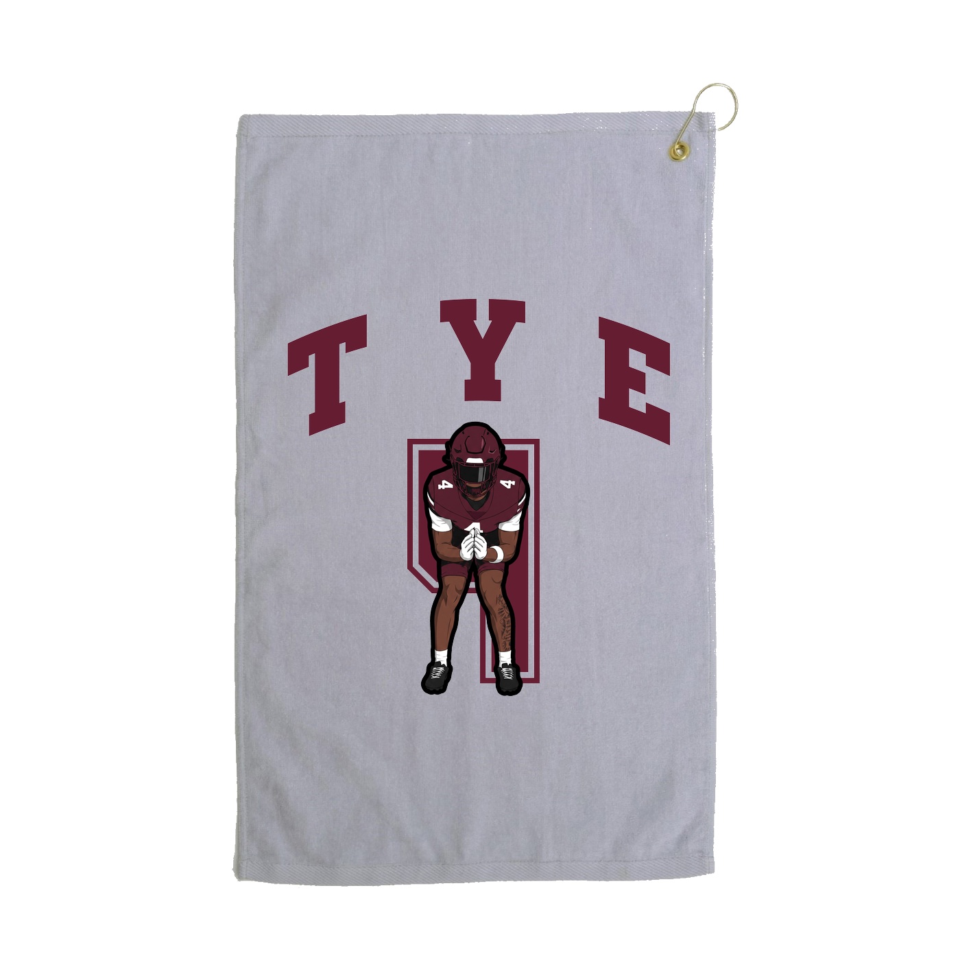 Golf Towel — Number in Grey
