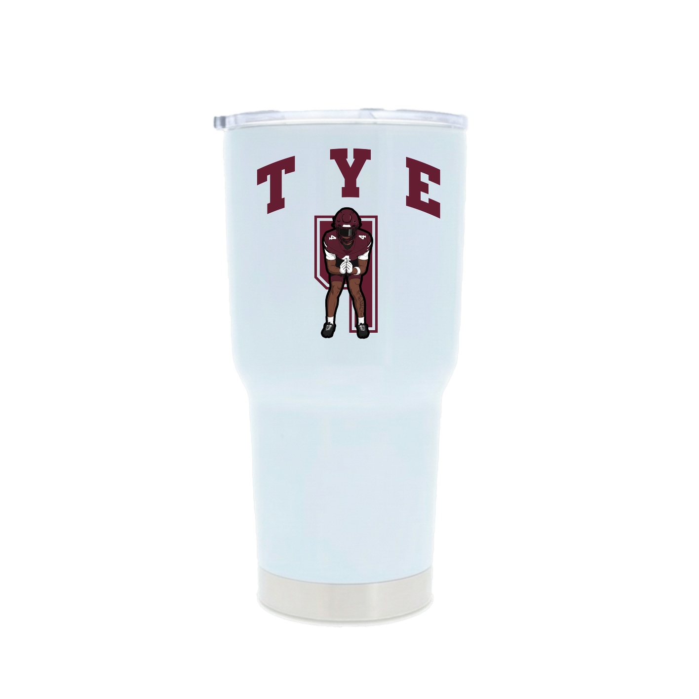 30oz Stainless Steel Tumbler — Number in White