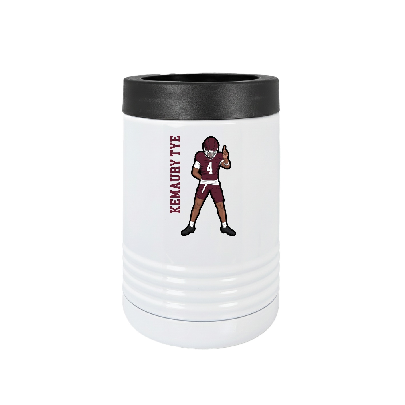 Beverage Holder — Name Vertical in White