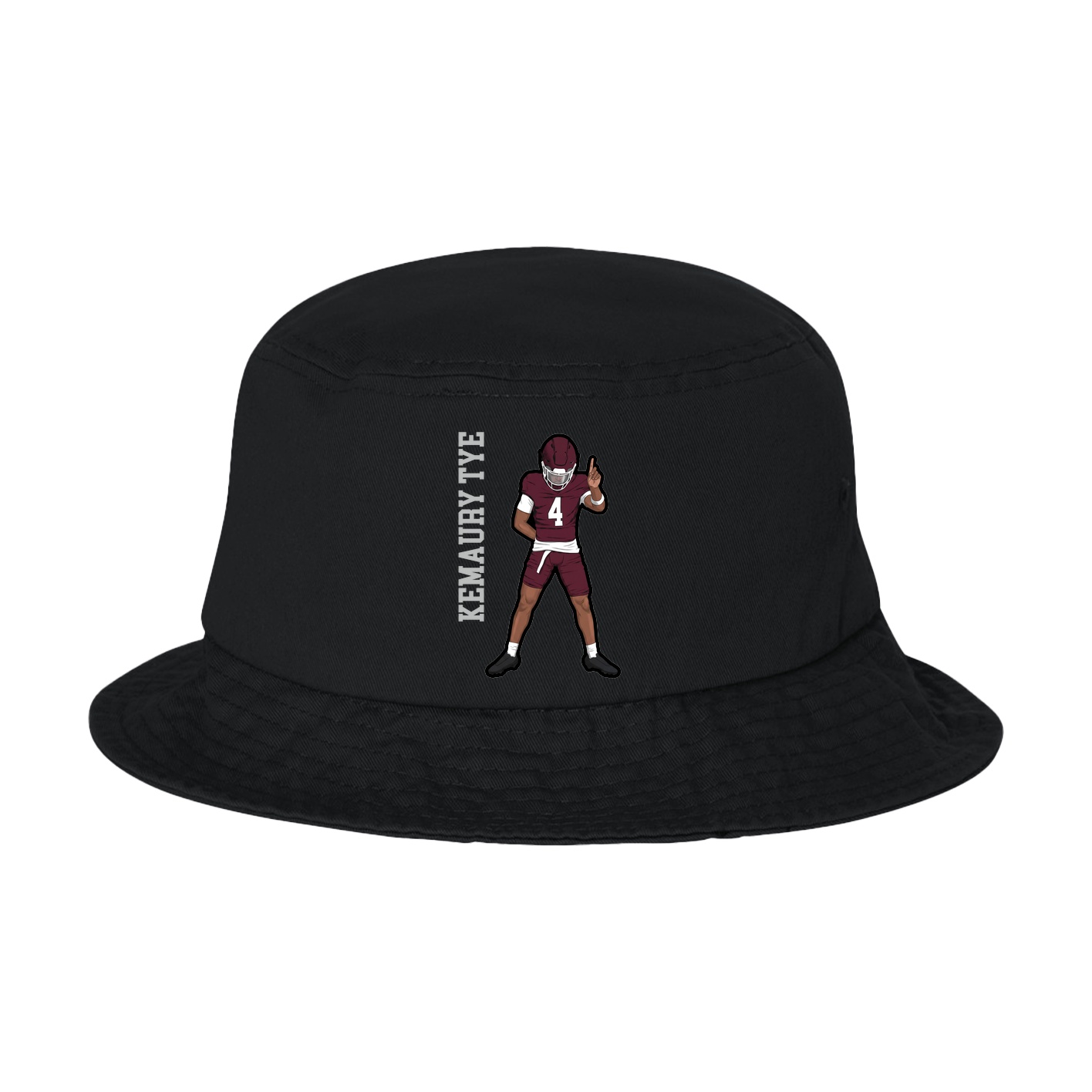 Bucket Cap — Name Vertical in Black
