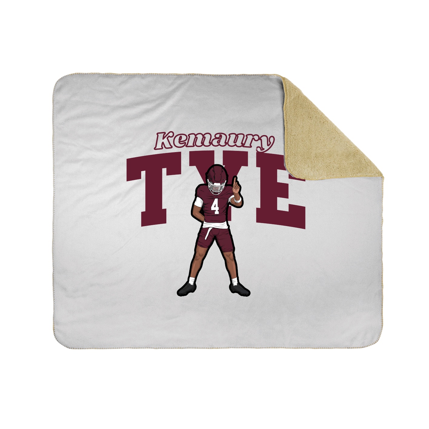 Throw Blanket — Name Arch in White