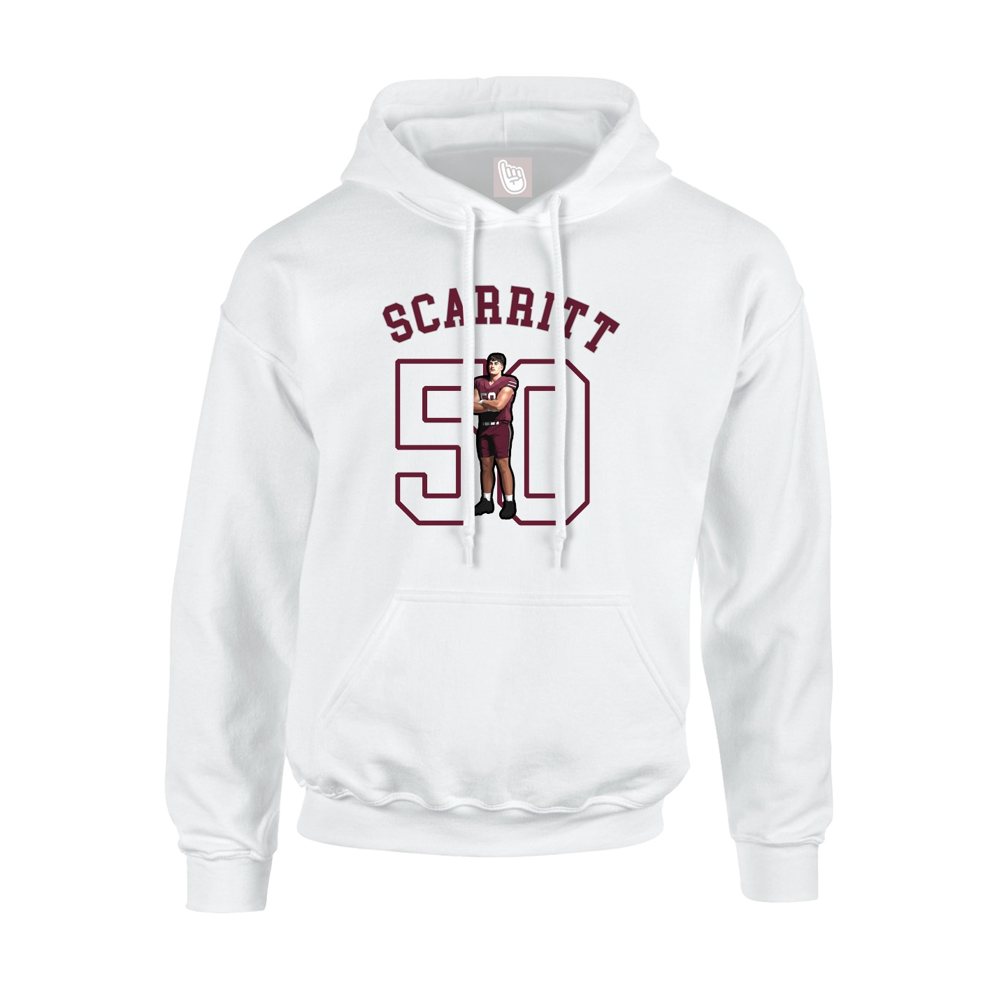 Hoodie — Shirsey Arch in White