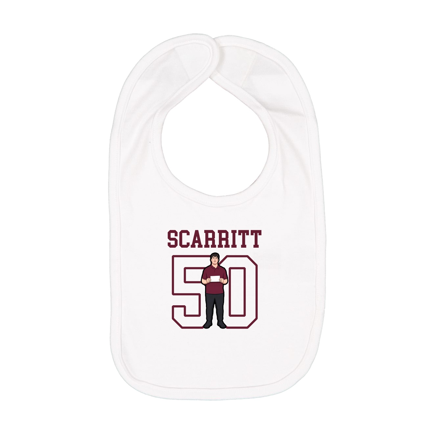 Infant Bib — Shirsey in White
