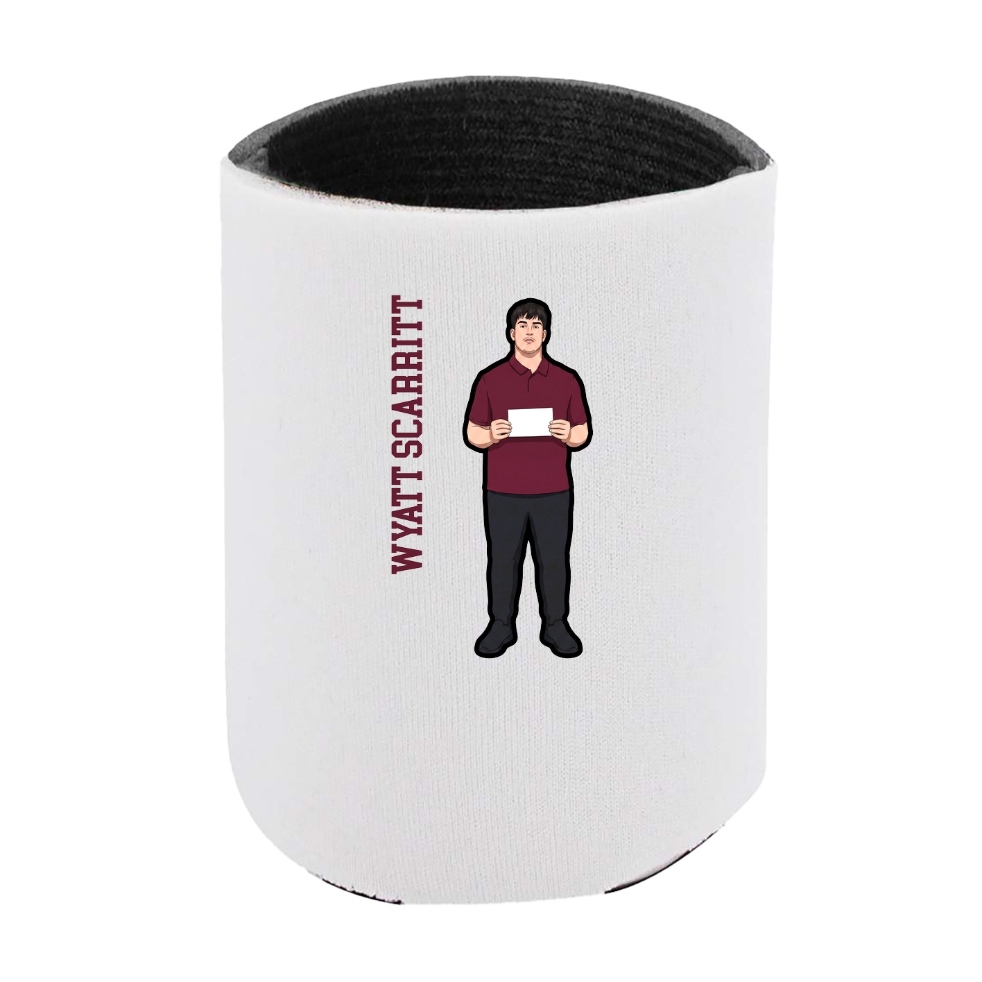 Can Holder — Name Vertical in White