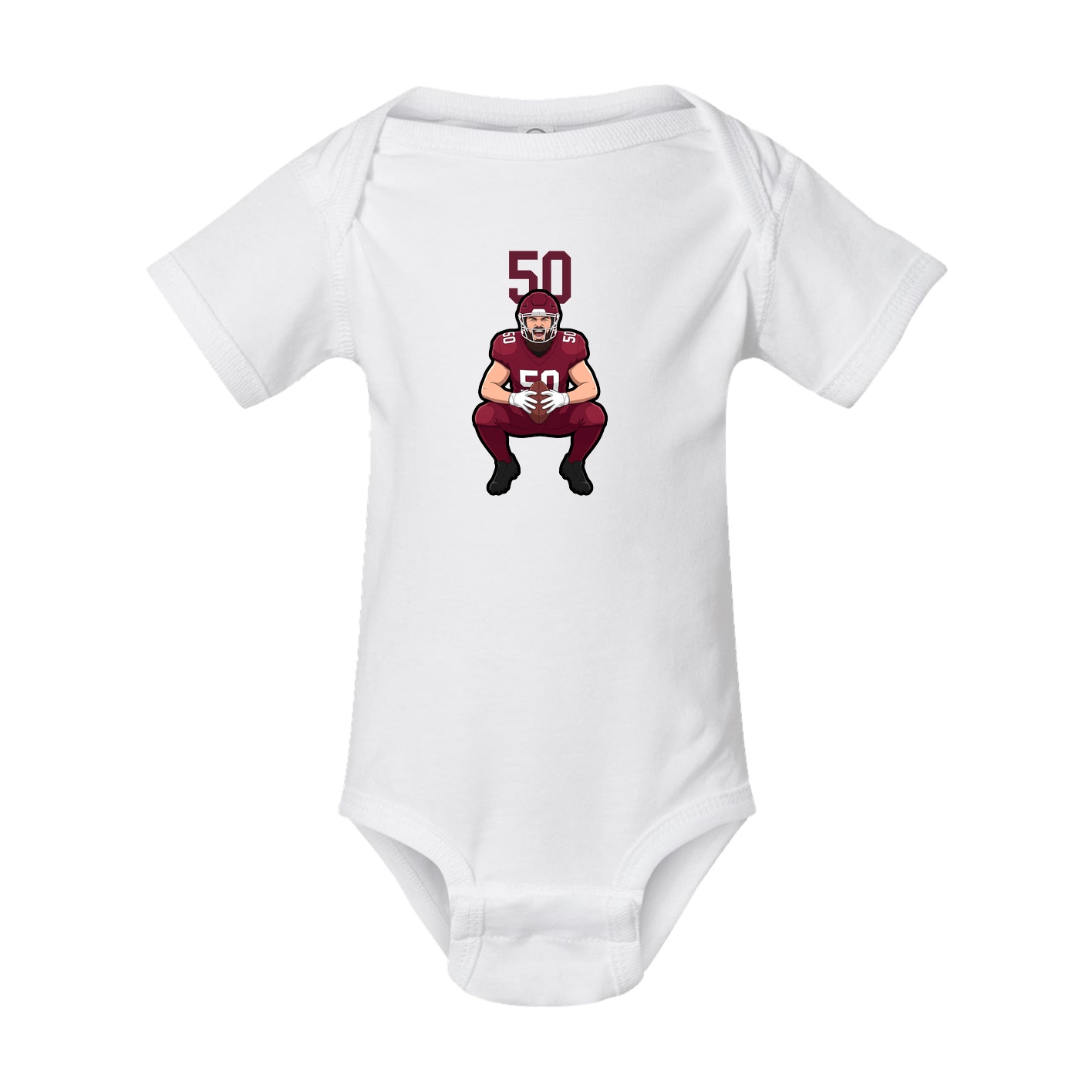 Baby Onesie — Number Top in White