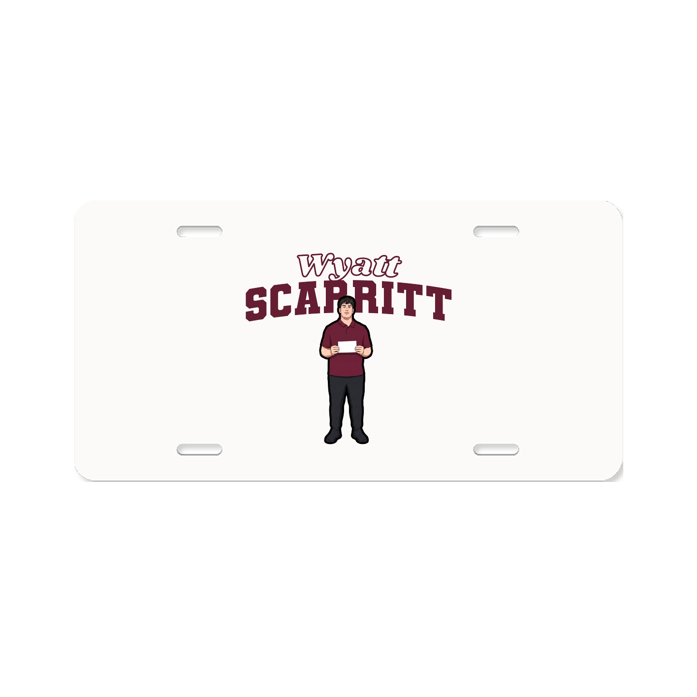 License Plate — Name Arch in Classic
