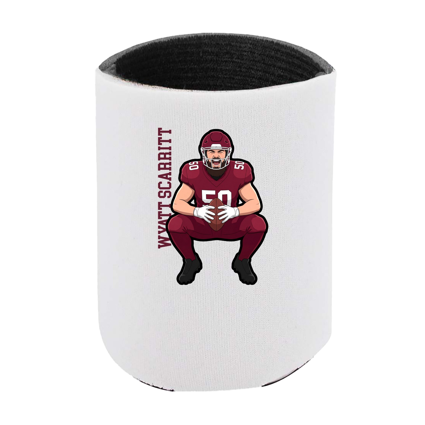 Can Holder — Name Vertical in White