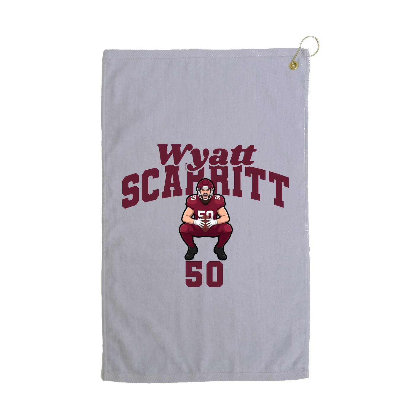Golf Towel — Signature Arch in Grey
