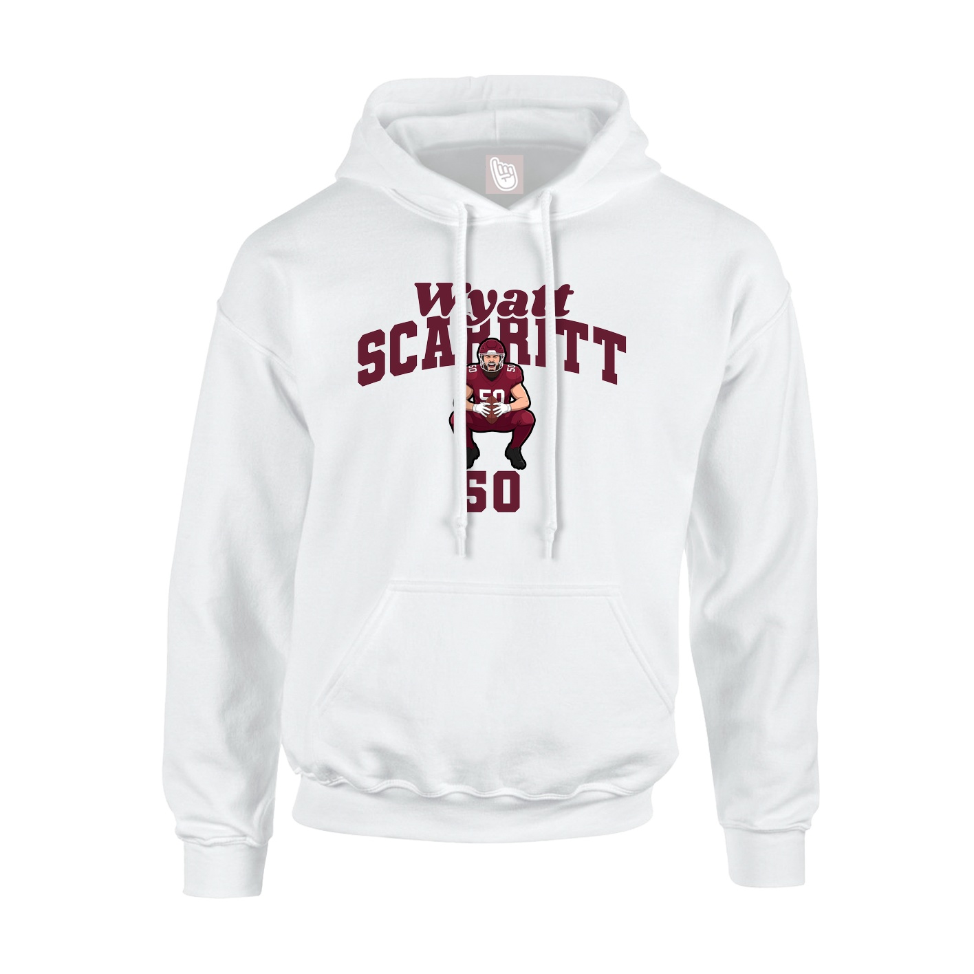 Hoodie — Signature Arch in White