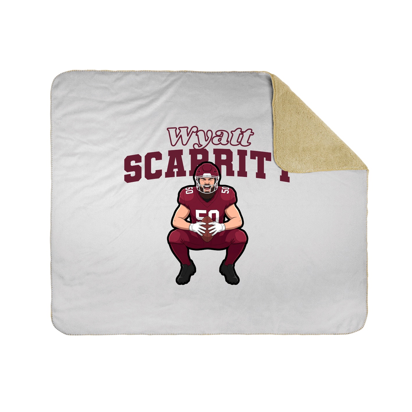 Throw Blanket — Name Arch in White