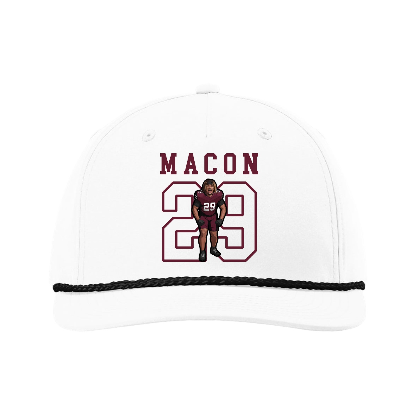 Five-Panel Classic Rope Cap — Shirsey in White