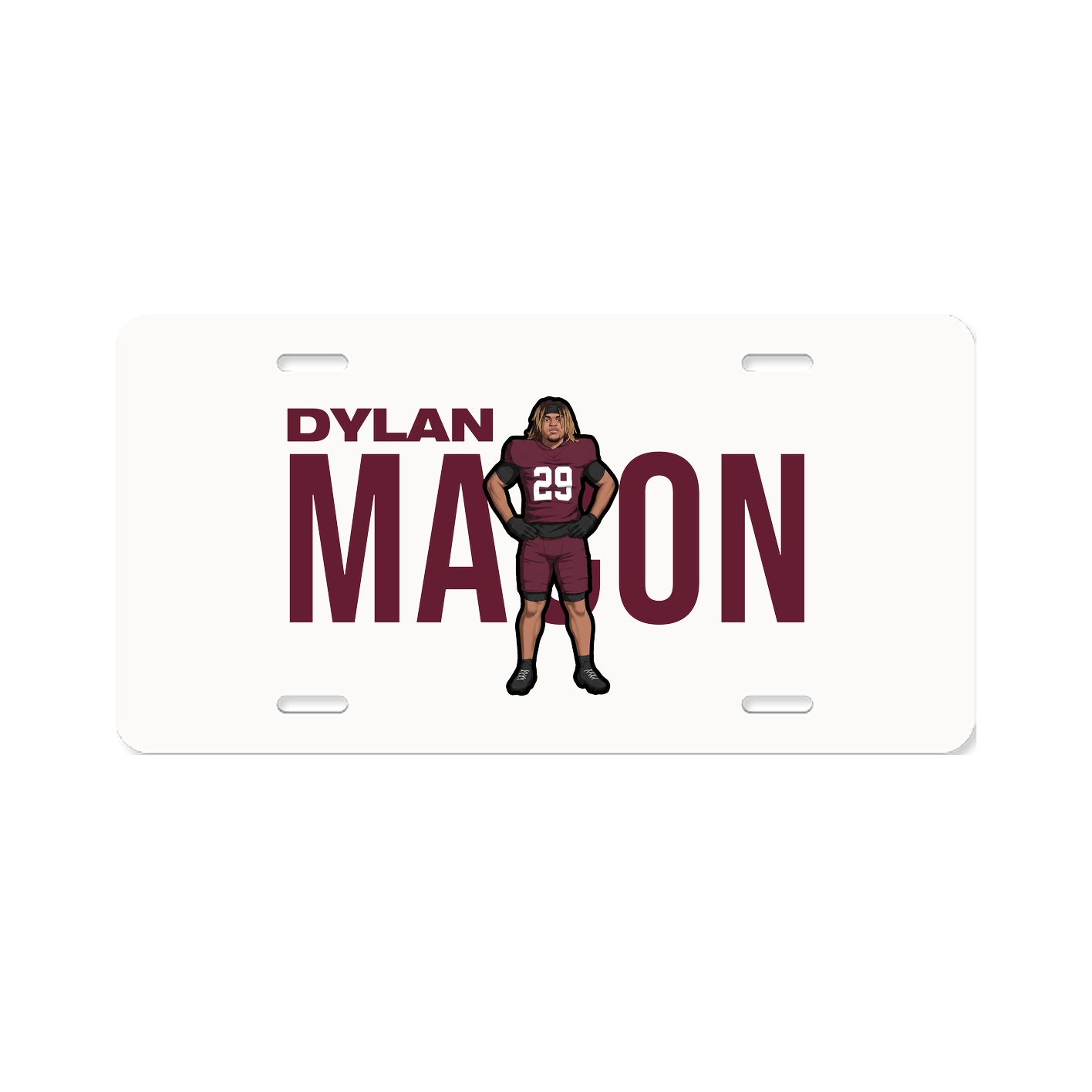 License Plate — Player Name in Classic