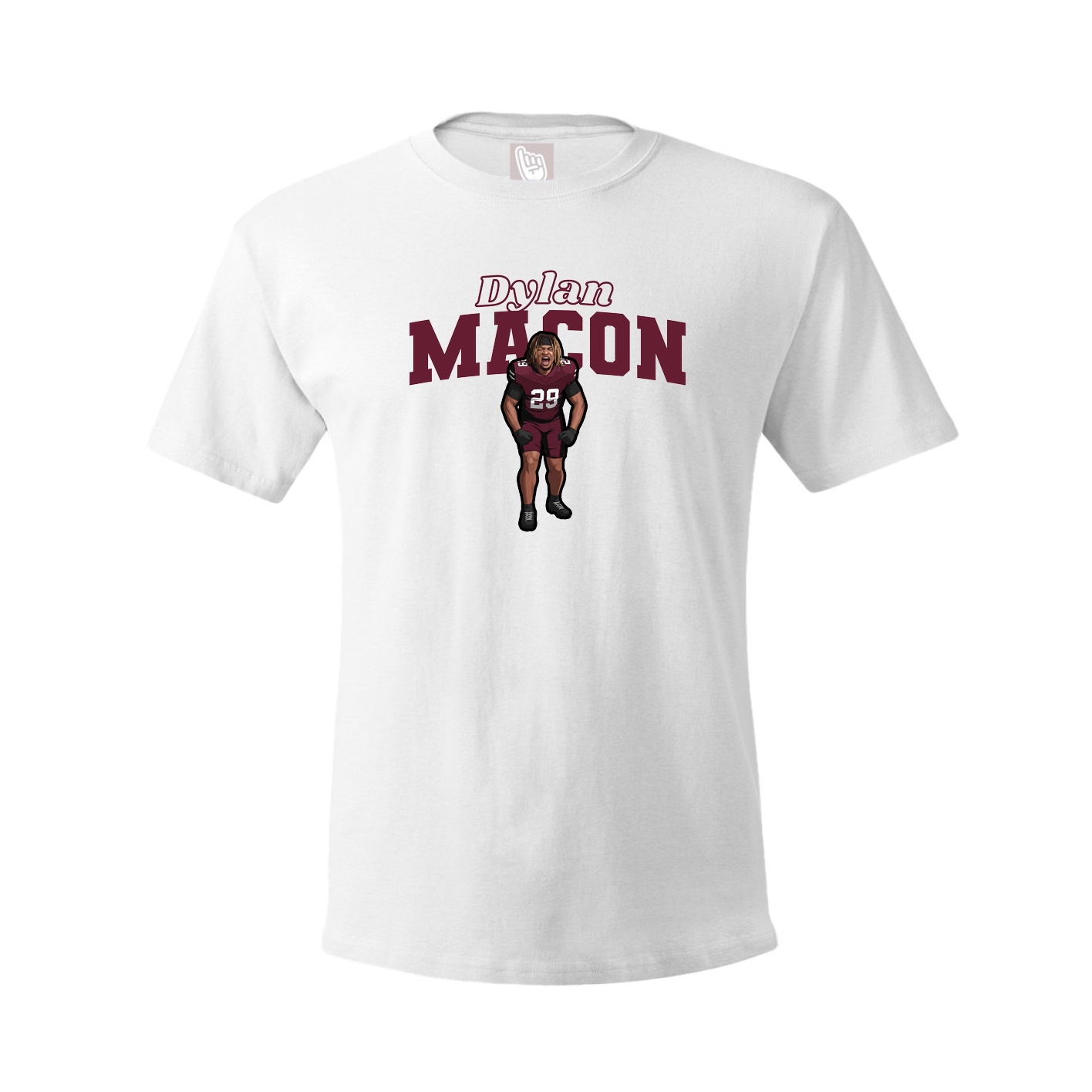 Youth Tee — Name Arch in White