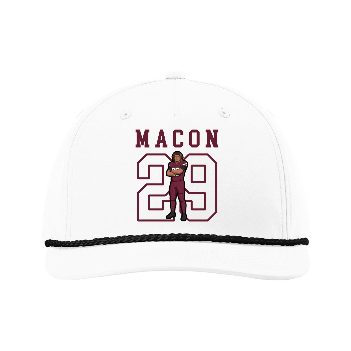 Five-Panel Classic Rope Cap — Shirsey in White