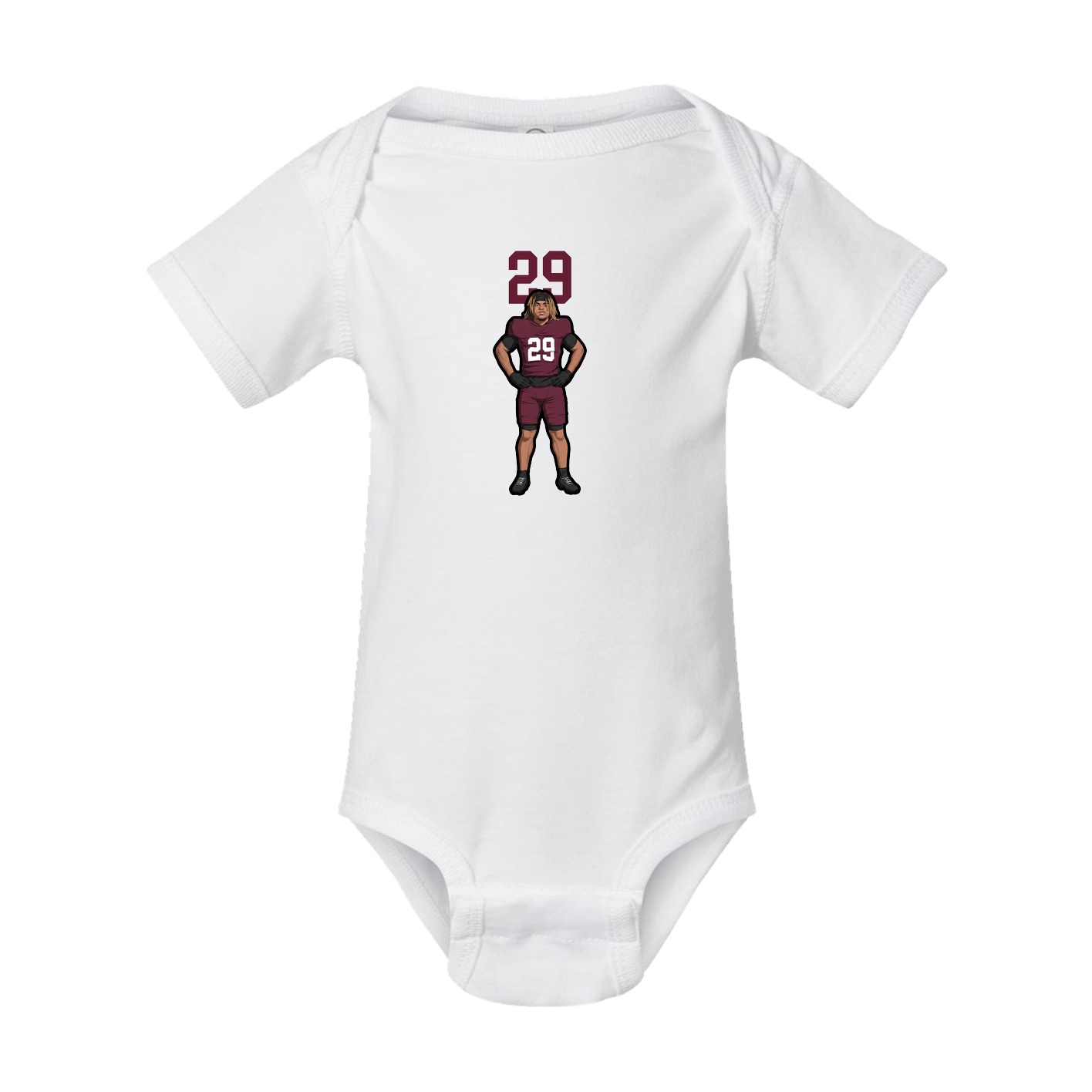 Baby Onesie — Number Top in White