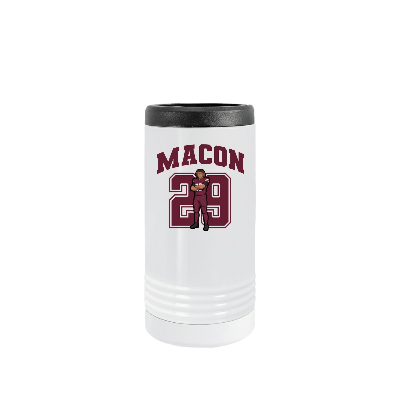 Slim Beverage Holder — Number in White