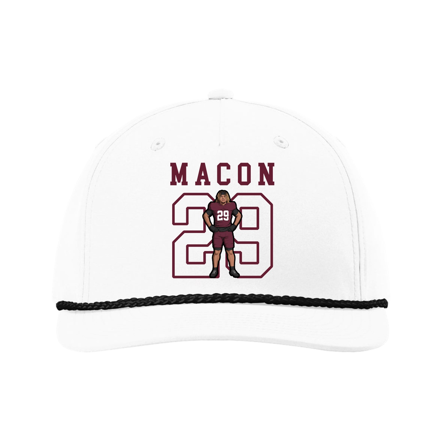 Five-Panel Classic Rope Cap — Shirsey in White