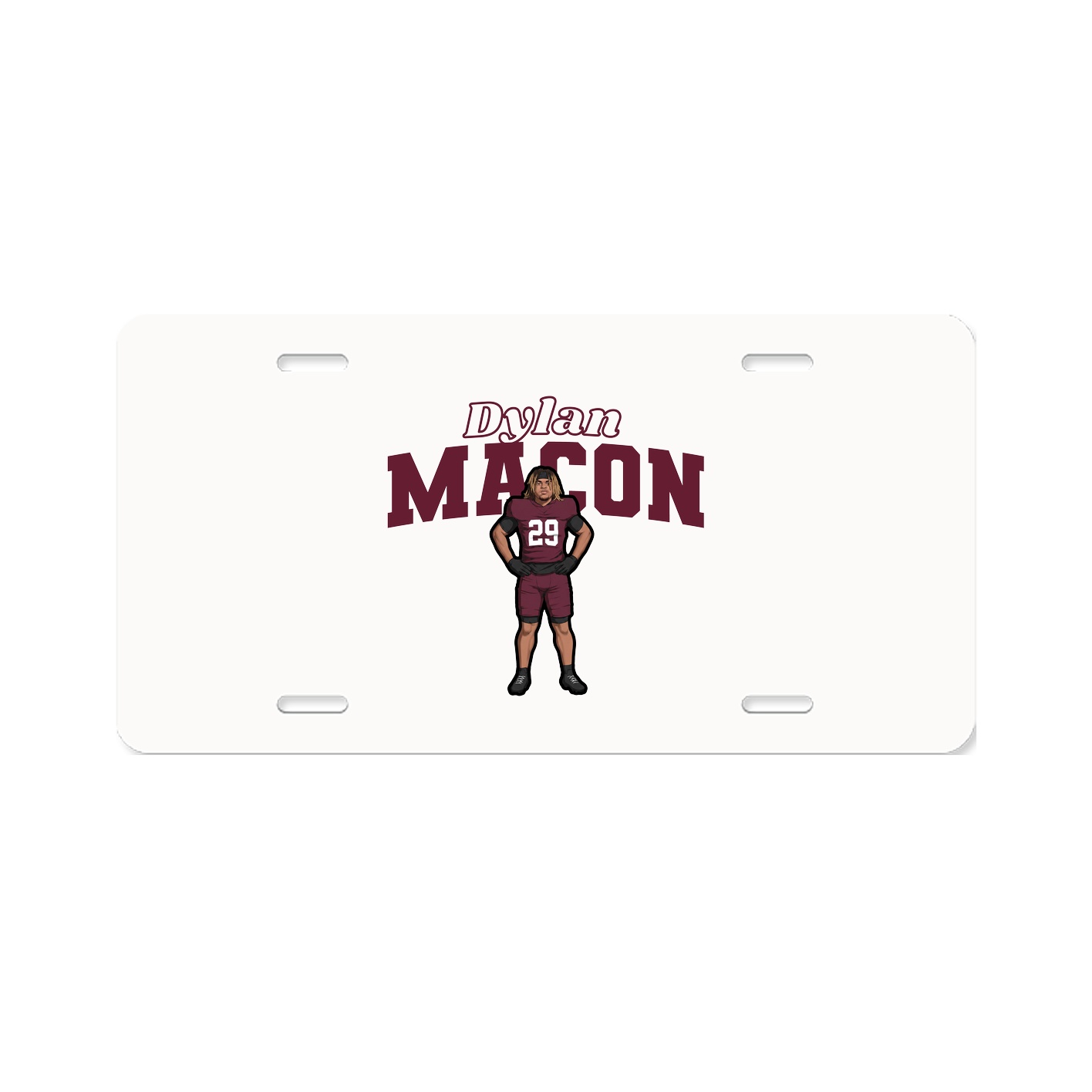 License Plate — Name Arch in Classic