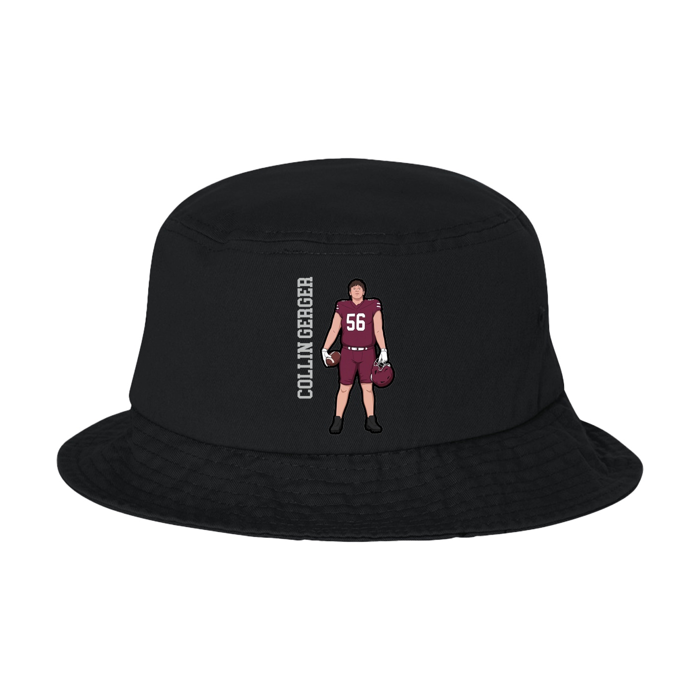 Bucket Cap — Name Vertical in Black
