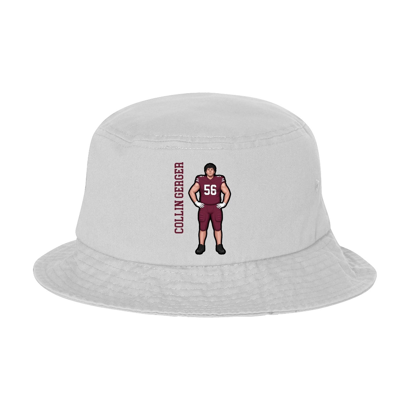 Bucket Cap — Name Vertical in White