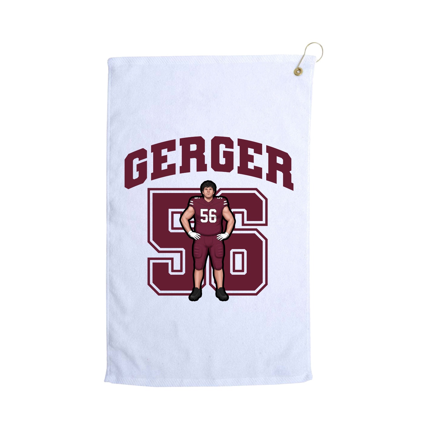 Golf Towel — Number in White