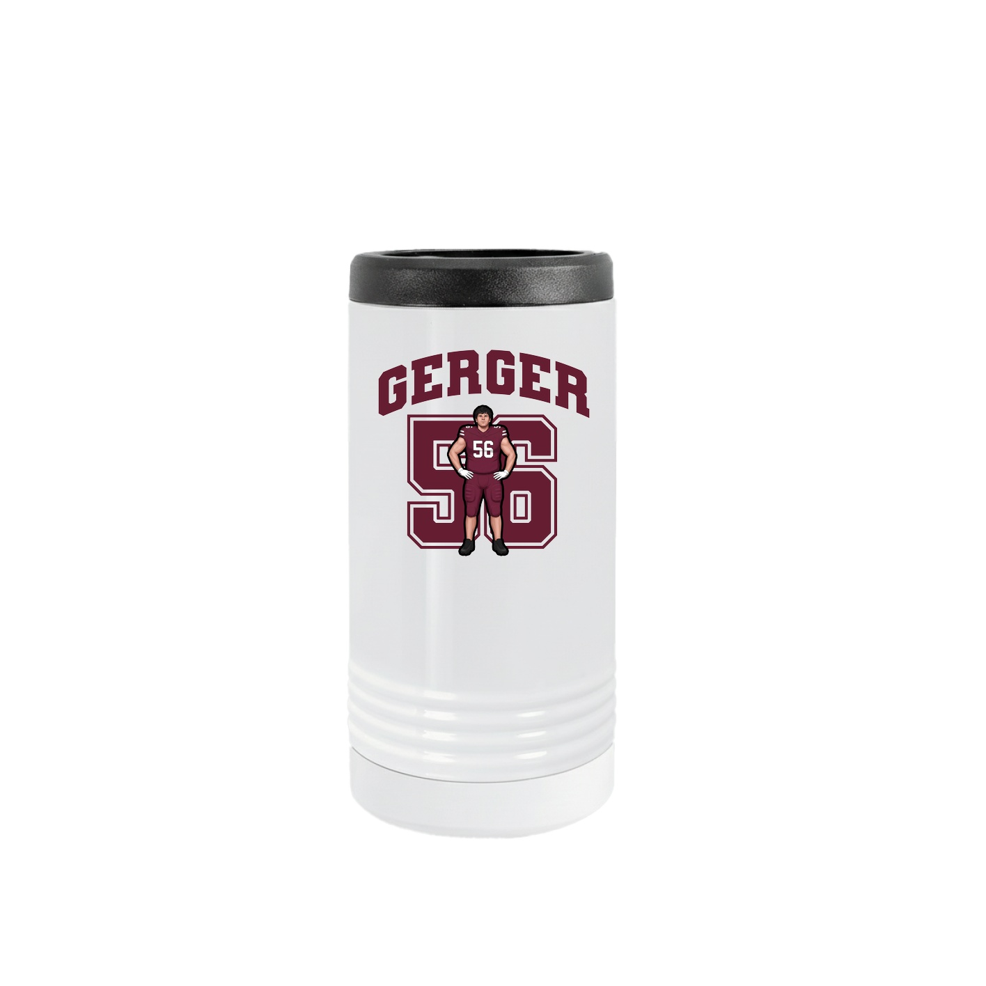 Slim Beverage Holder — Number in White