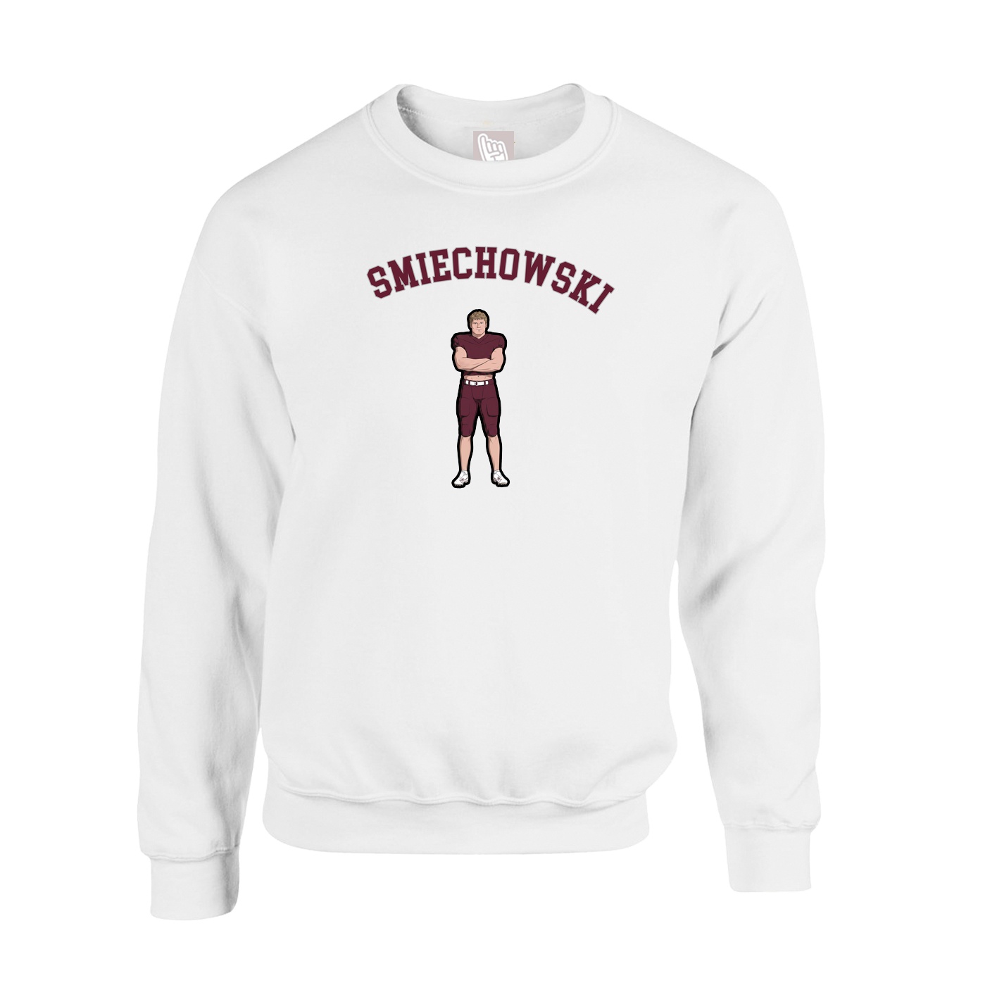 Fleece Crew — Shirsey Arch in White