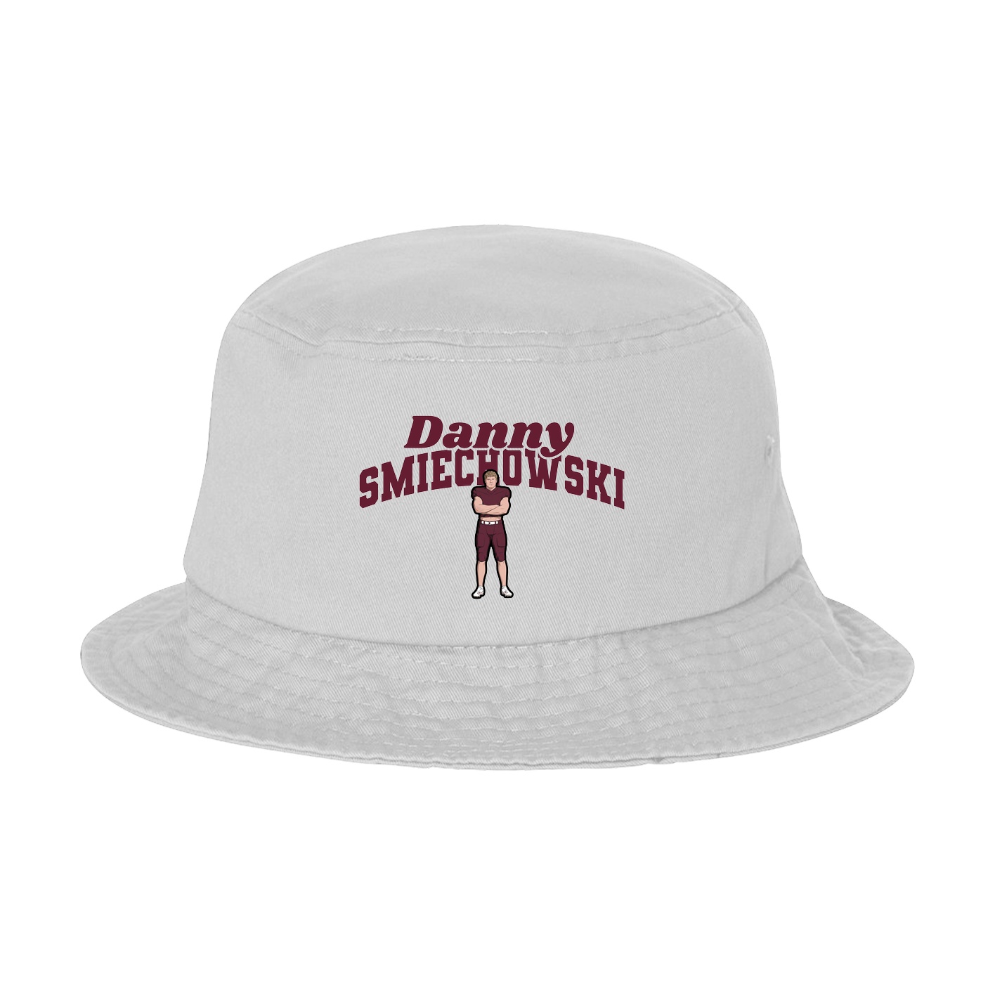 Bucket Cap — Signature Arch in White
