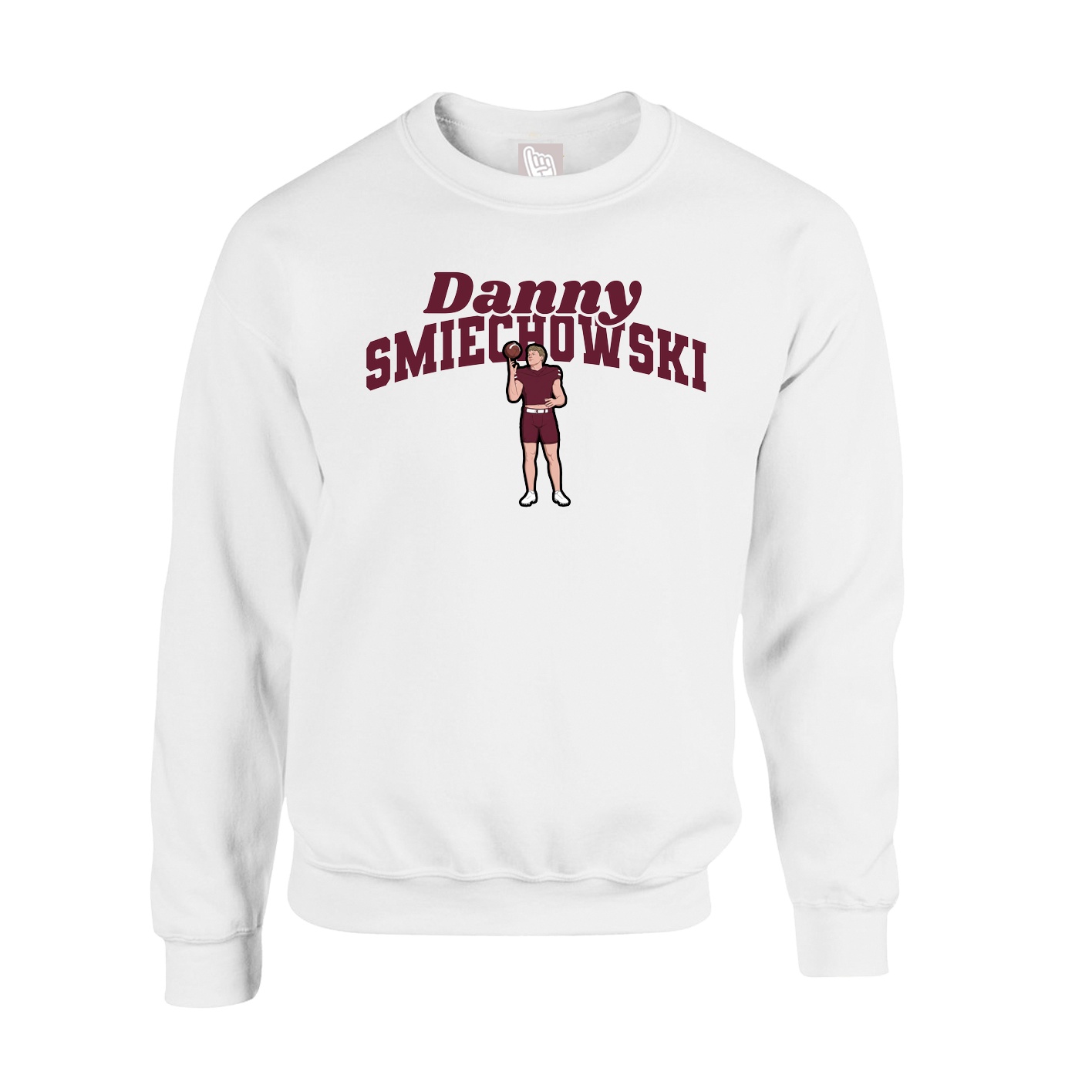 Fleece Crew — Signature Arch in White