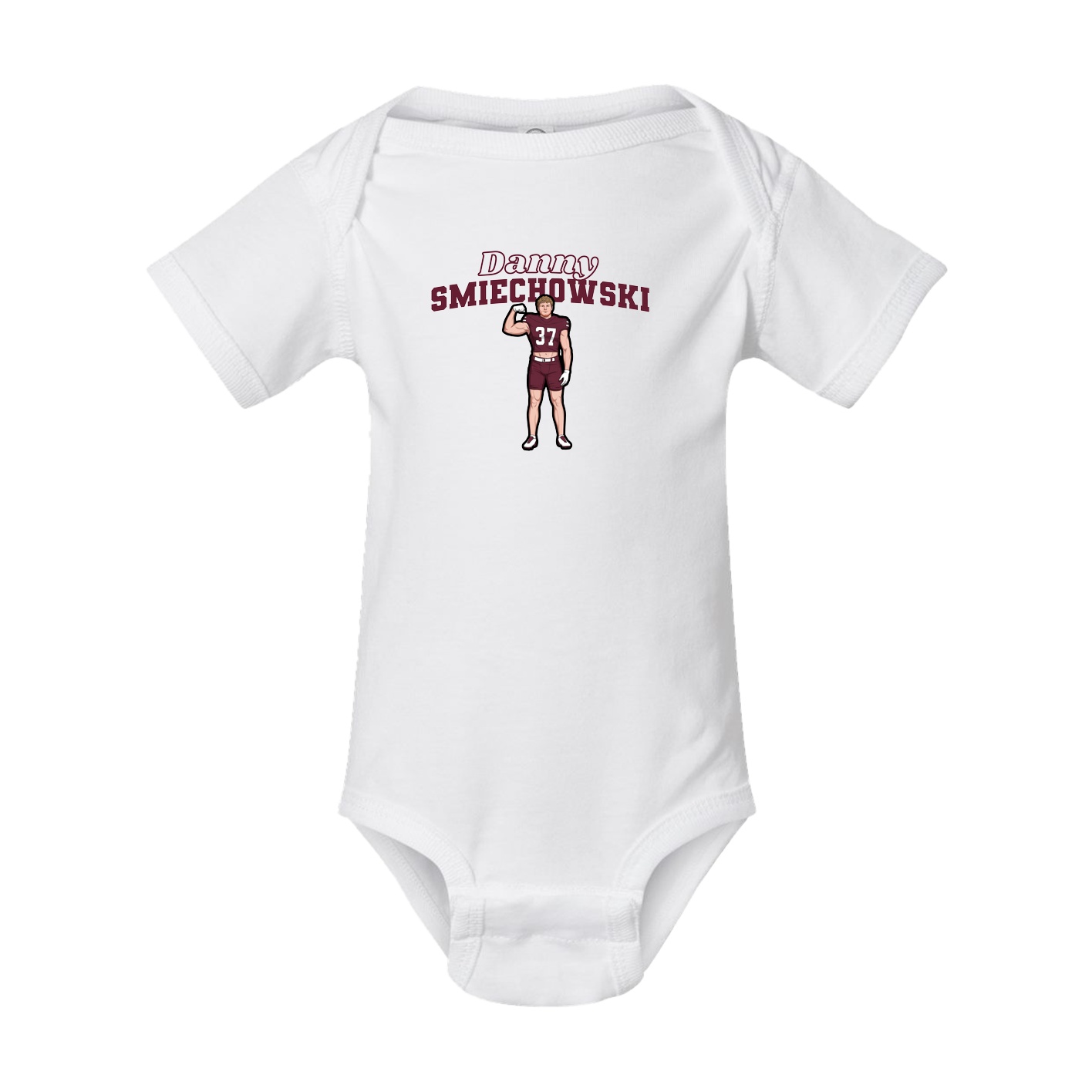 Baby Onesie — Name Arch in White
