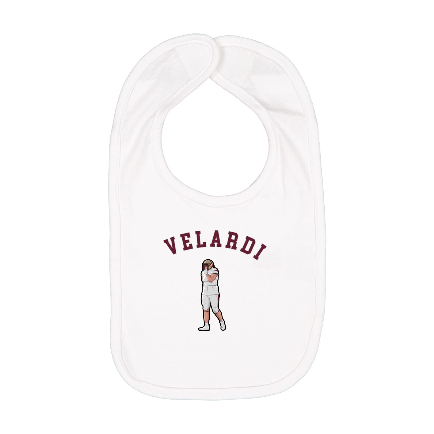 Infant Bib — Shirsey Arch in White