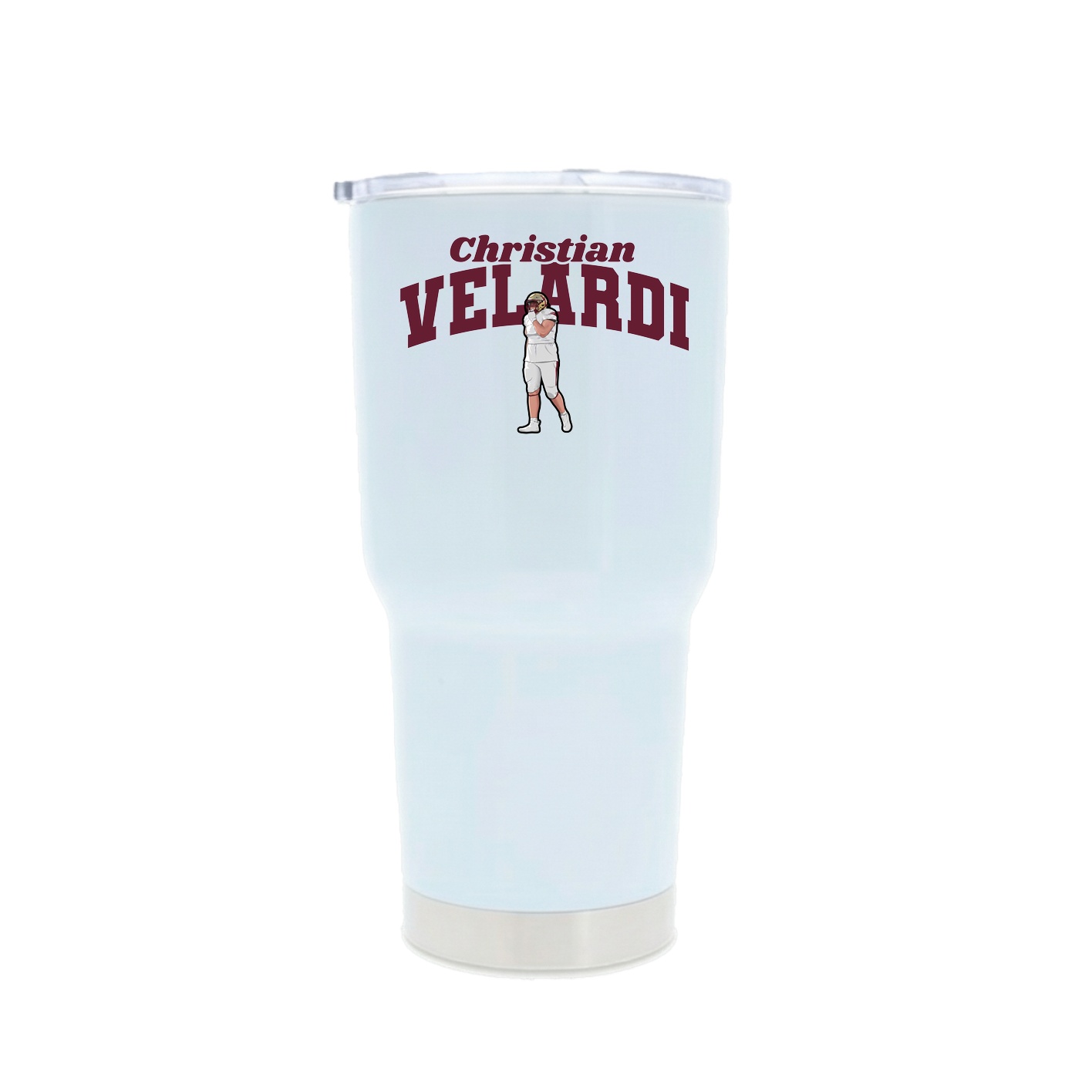 30oz Stainless Steel Tumbler — Signature Arch in White