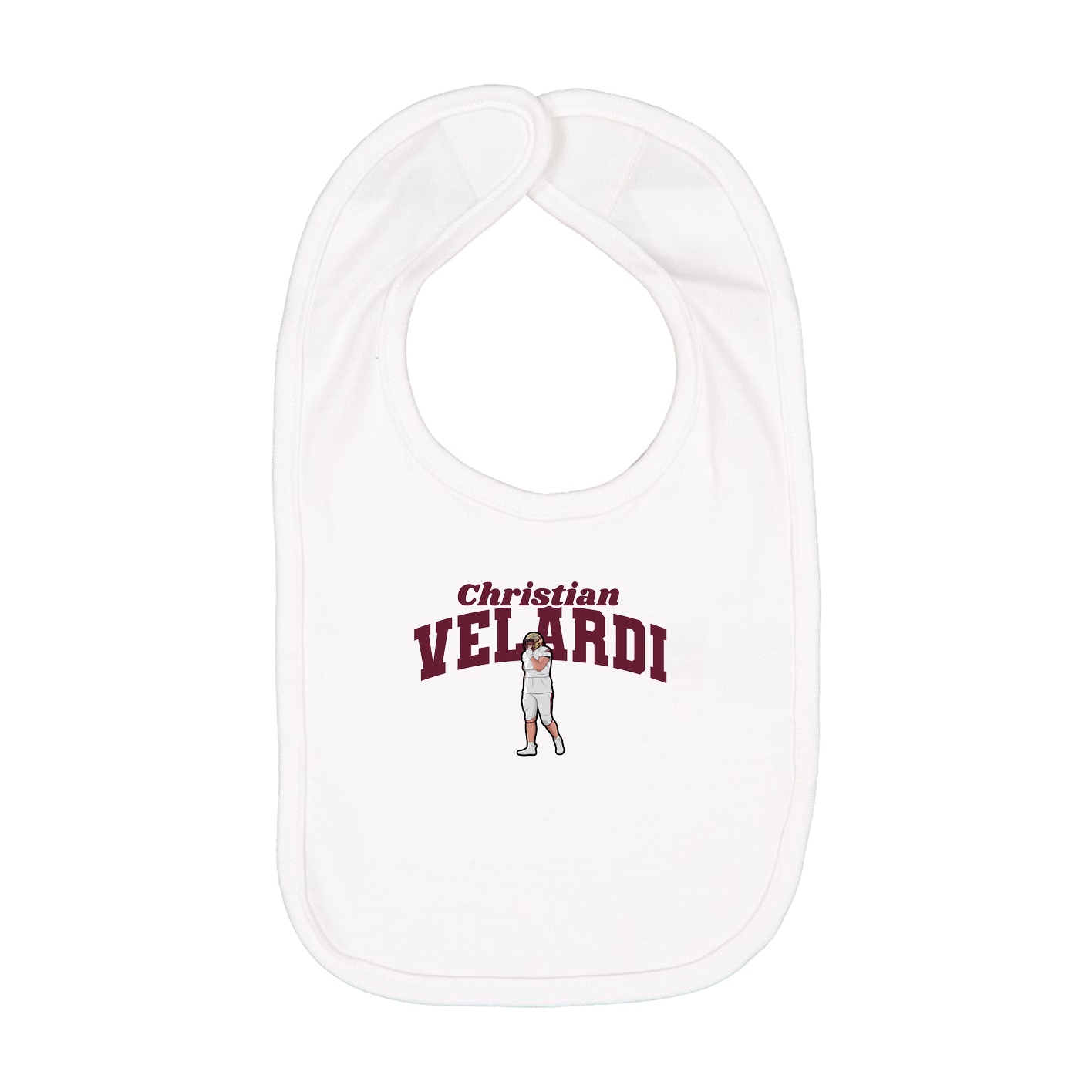 Infant Bib — Signature Arch in White