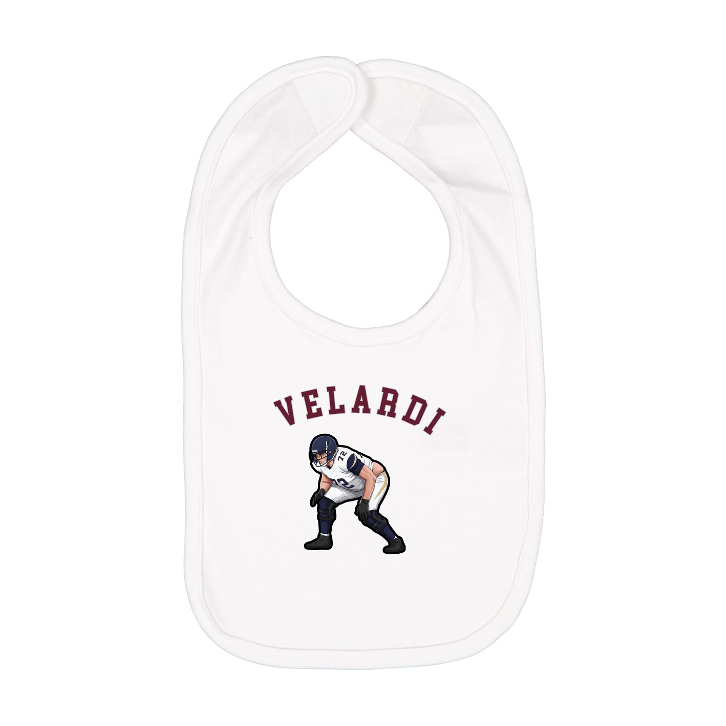 Infant Bib — Shirsey Arch in White