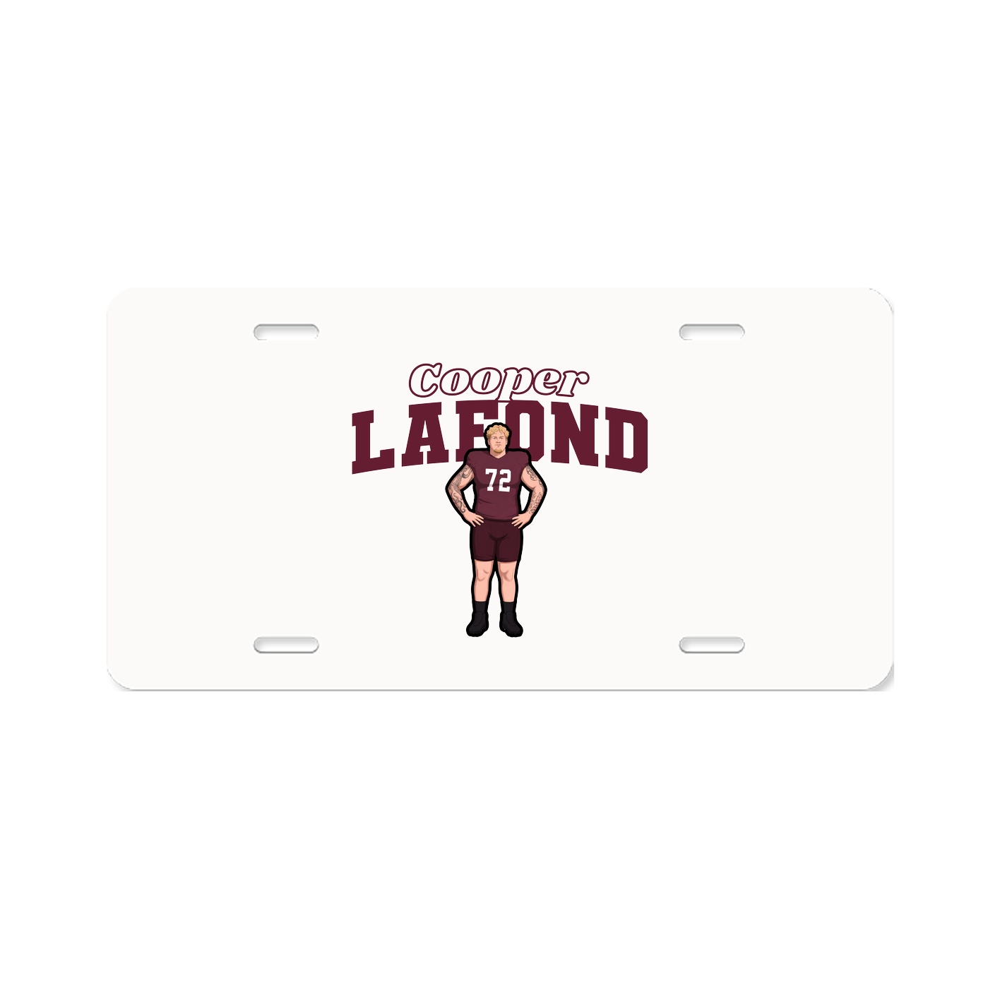 License Plate — Name Arch in Classic