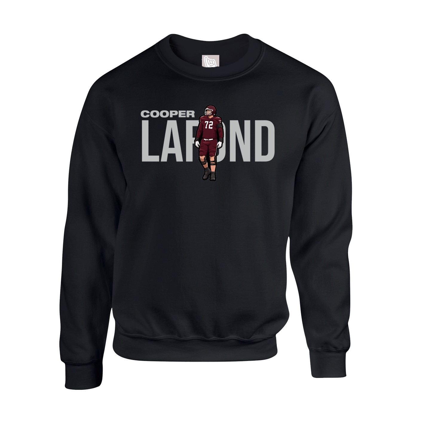 Fleece Crew — Player Name in Black
