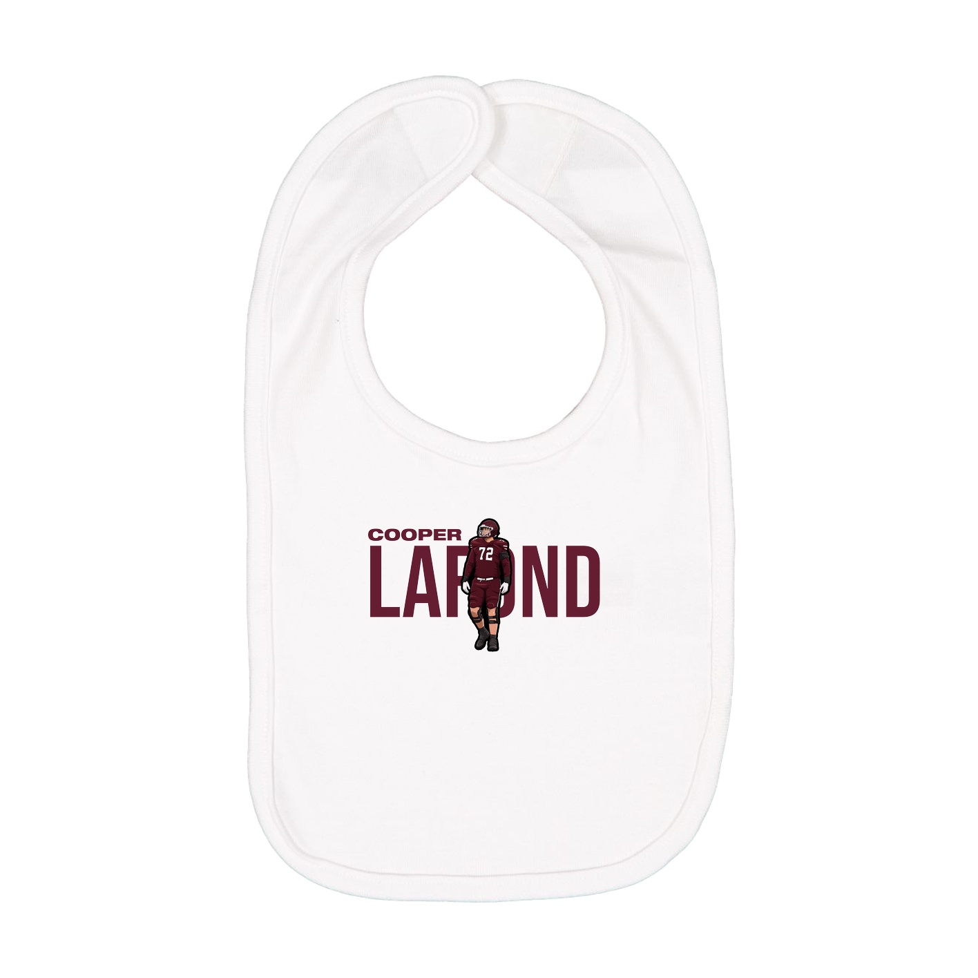 Infant Bib — Player Name in White