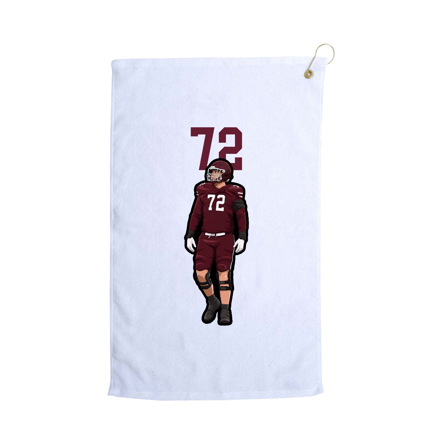 Golf Towel — Number Top in White