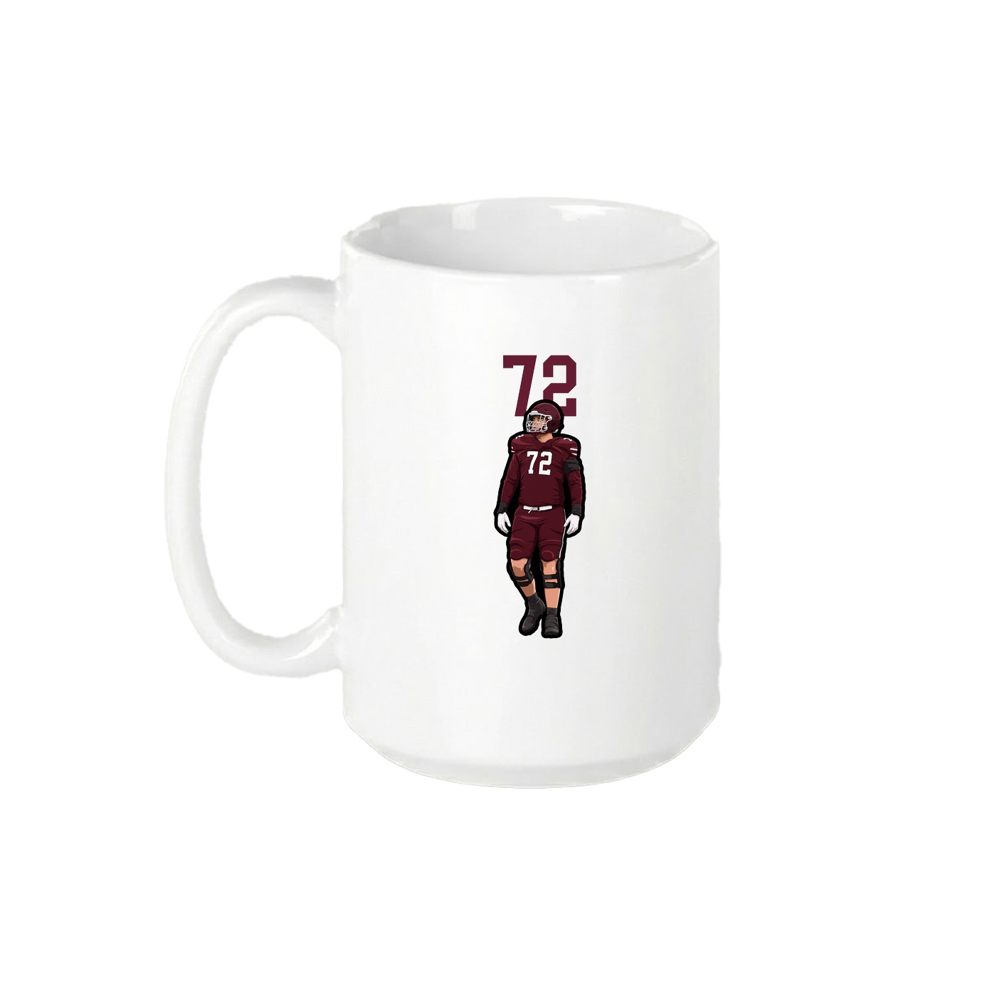15oz Coffee Mug — Number Top in White