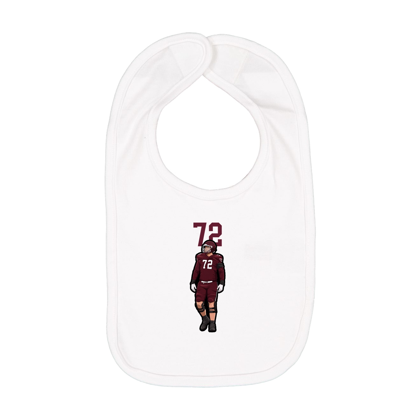 Infant Bib — Number Top in White