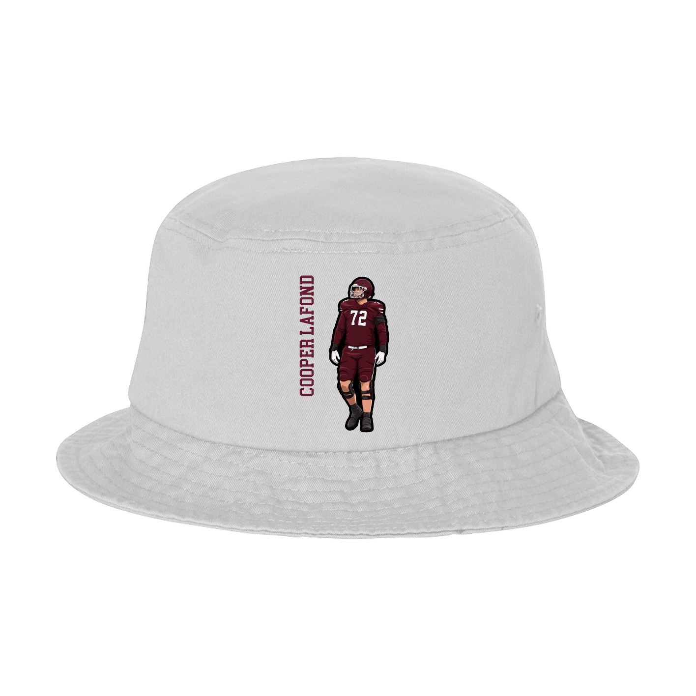 Bucket Cap — Name Vertical in White