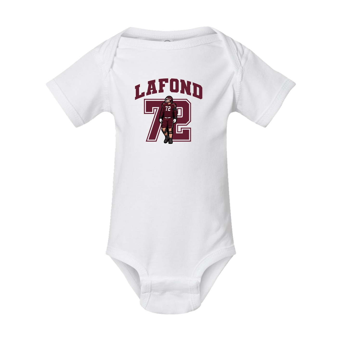 Baby Onesie — Number in White