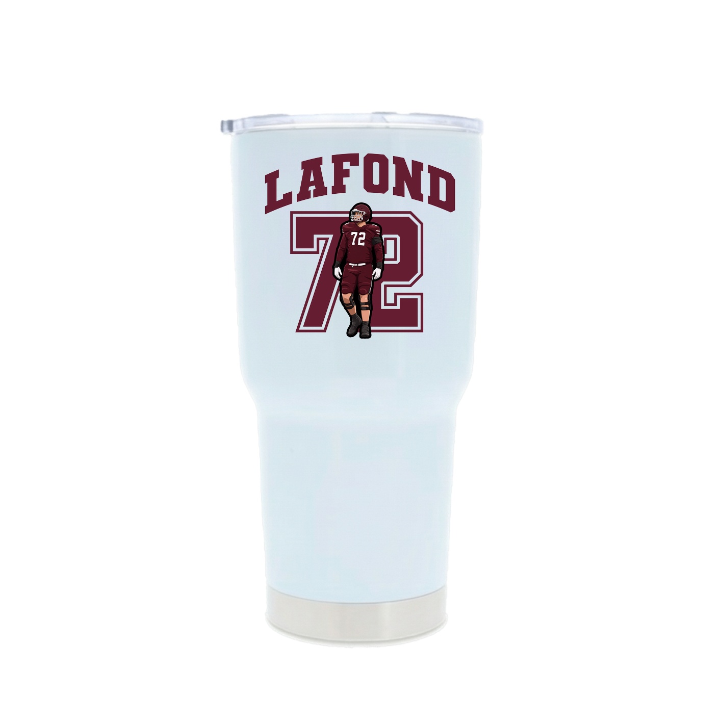 30oz Stainless Steel Tumbler — Number in White