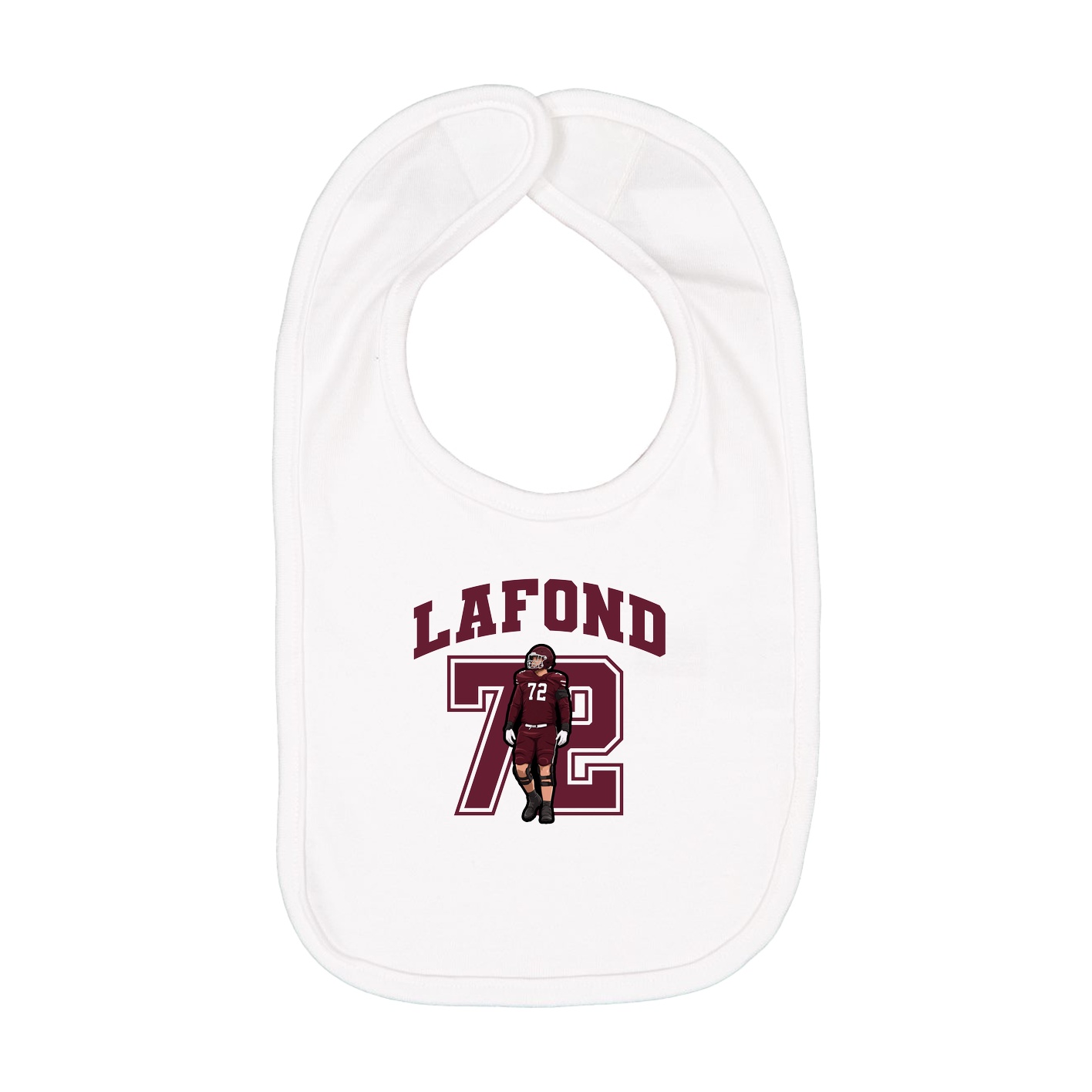 Infant Bib — Number in White