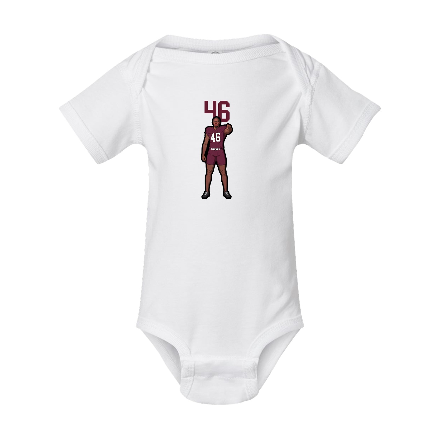 Baby Onesie — Number Top in White