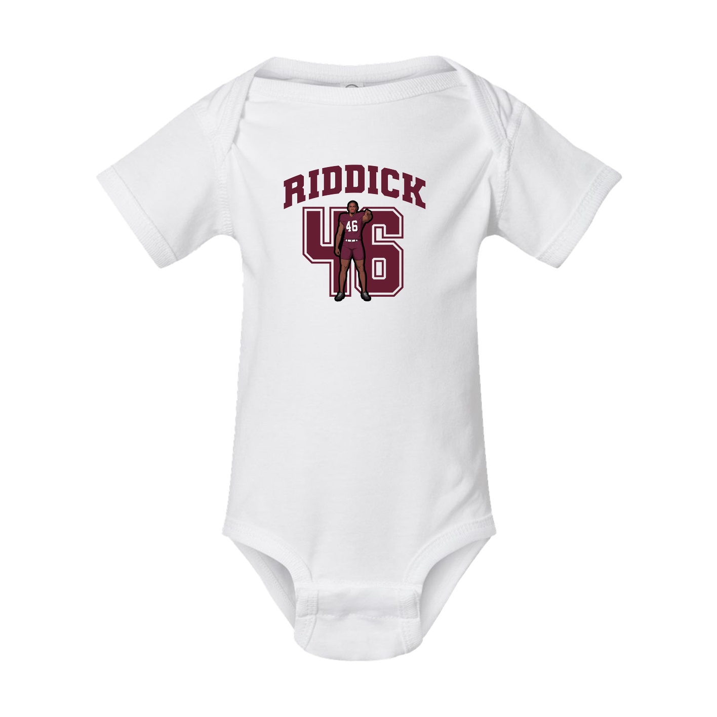Baby Onesie — Number in White