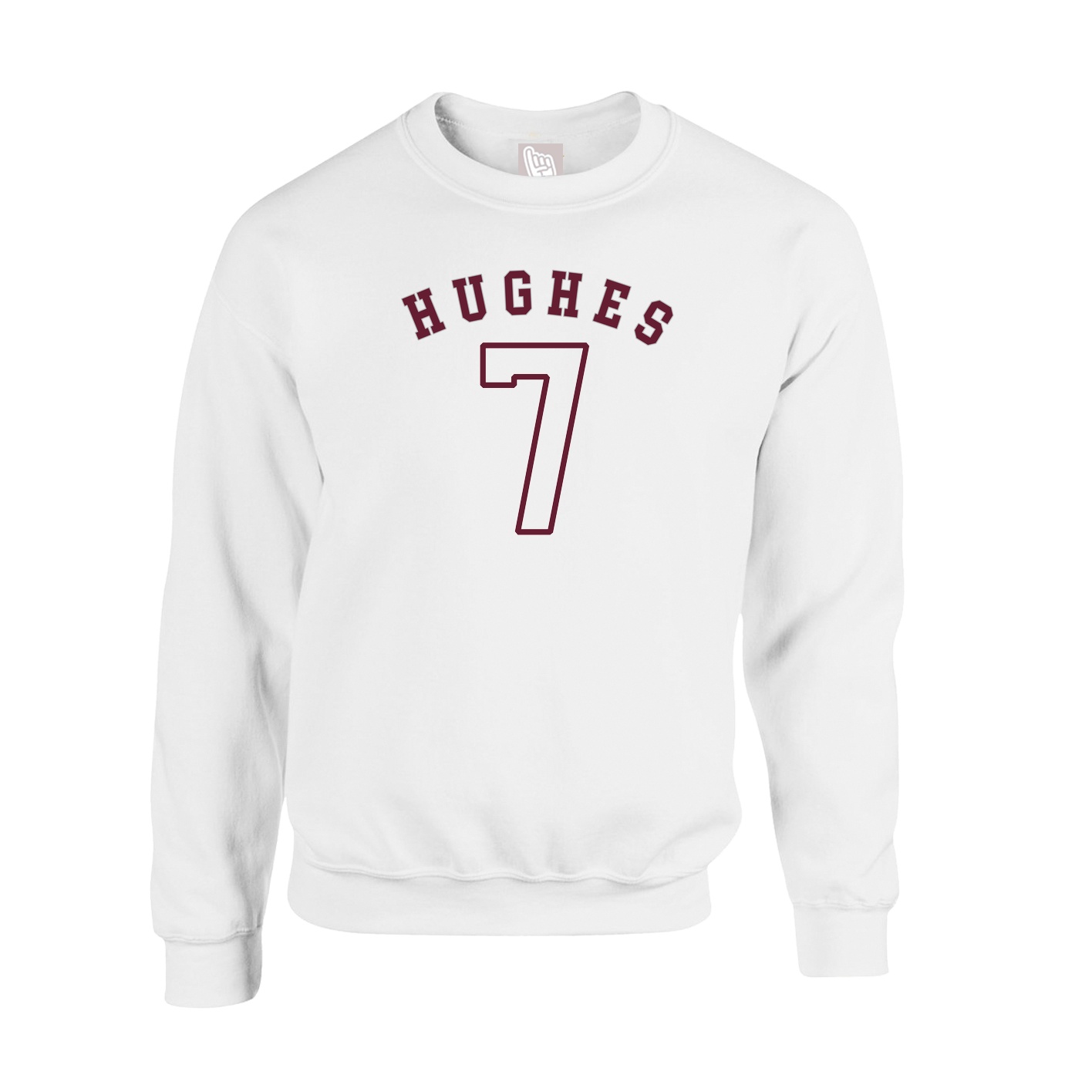 Fleece Crew — Shirsey Arch in White