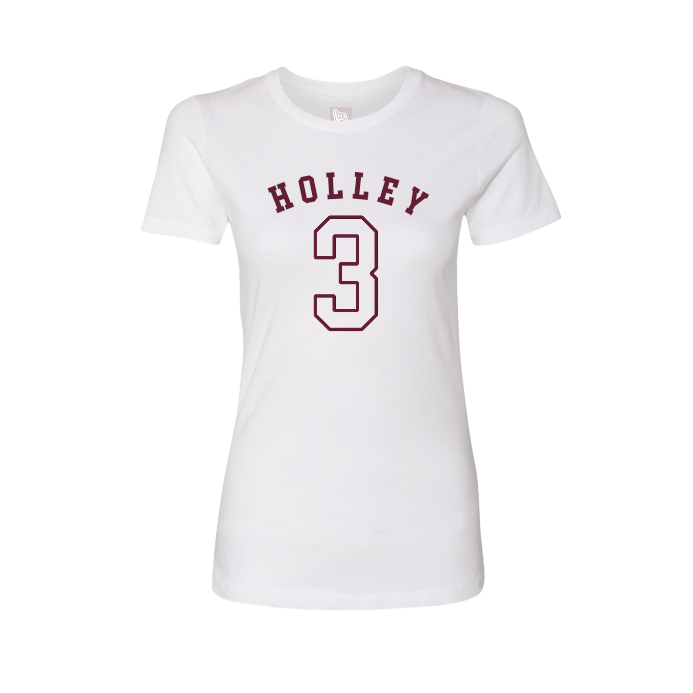 Fitted Women's Tee — Shirsey Arch in White