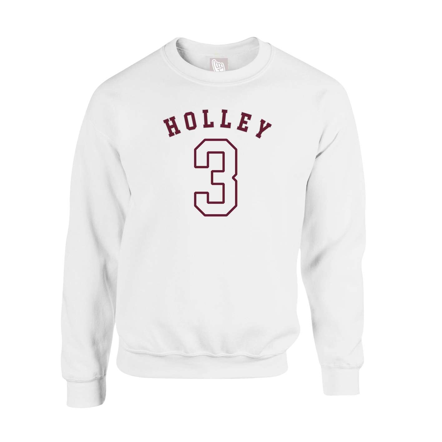 Fleece Crew — Shirsey Arch in White