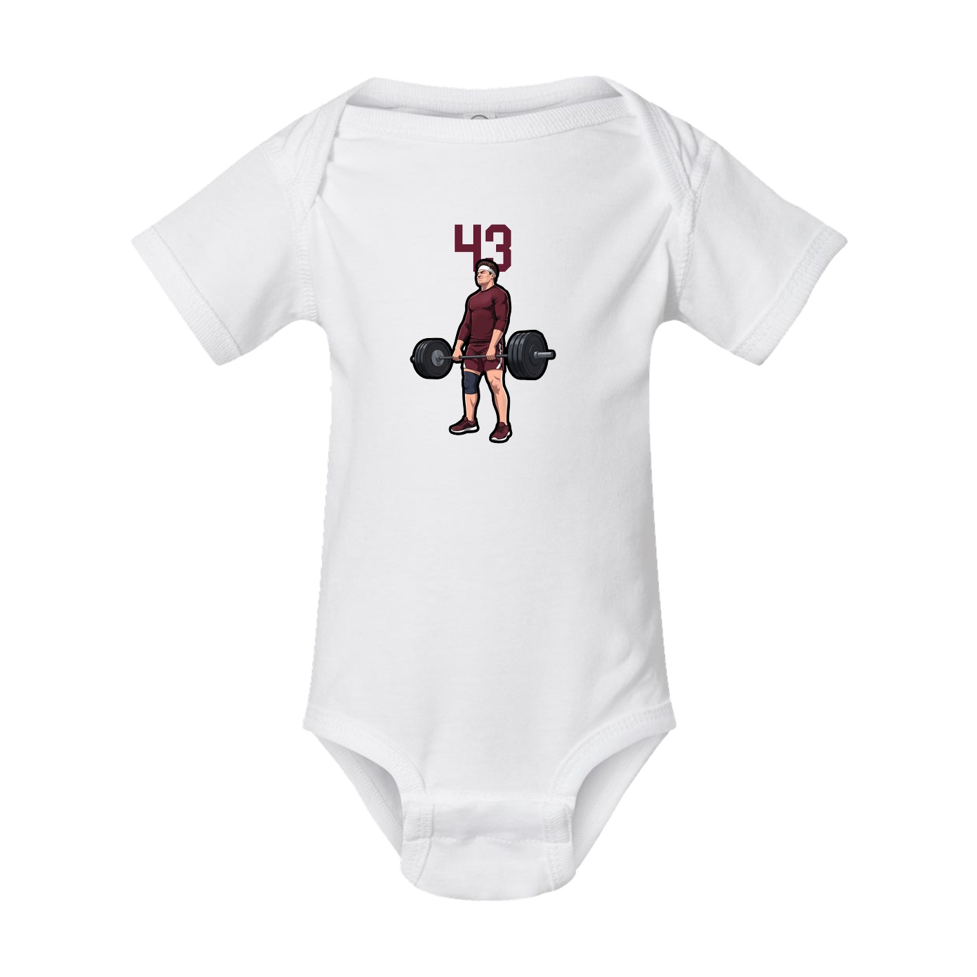 Baby Onesie — Number Top in White